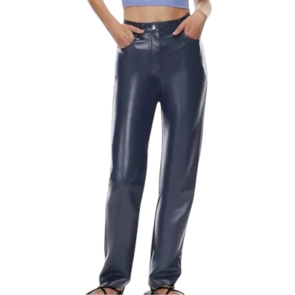 Women’s Aritzia Wilfred Melina Eclipse Vegan Leather Pant SZ 2